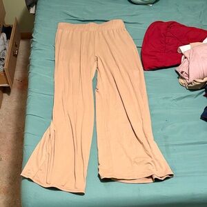 Just Be Women's Boot Cut Pants in Beige